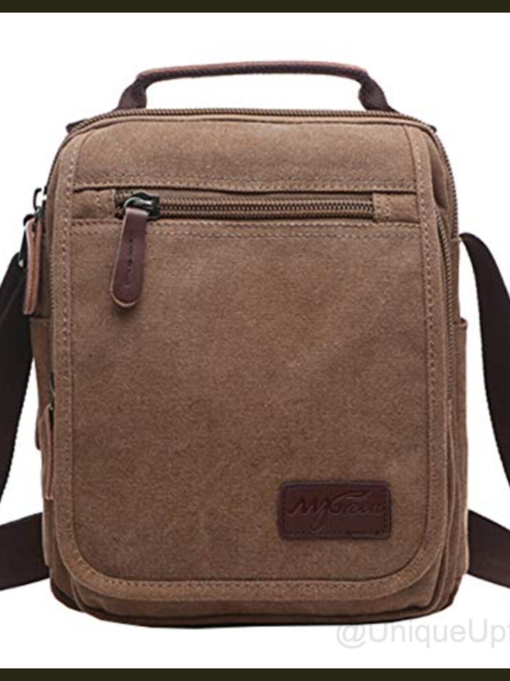 Small Canvas Crossbody Messenger Bag Work Bag Travel Purse